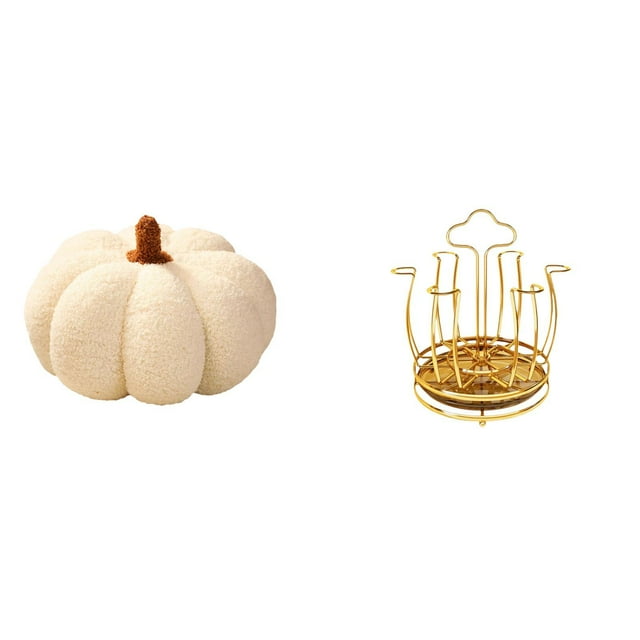 Almohadas de calabaza de Halloween,Almohadas de calabaza de Halloween Decoración del hogar Suave,Cojines de calabaza para Halloween,peluches,sofá,Porta tazas,Portavasos de café para encimera