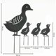 thumbnail image 2 of Decoración de jardín de metal, Pato Patio Arte Jardín Estatuas de metal Decoración de jardín Decoración de césped Camino Acera Jardín Estilo retro europeo (4 piezas) (Negro, Pato), Kuyhfg Bienvenido a Kuyhfg, 2 of 5