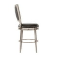 thumbnail image 6 of Ember Interiors Rouen Shiny Nickel Metal Swivel Counter Height Stool, Black, 6 of 10