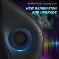 thumbnail image 2 of Hoffree Gaming Chair with Bluetooth Speakers Gamer Chair with Footrest and LED Lights Office Chair with Massage and Lumbar Support 2D Armrest for Home Office 300 lbs, 2 of 7