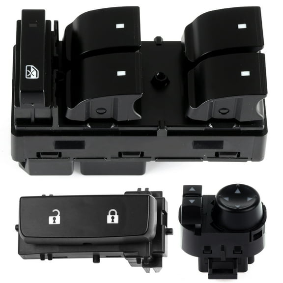 ECCPP Power Window Switch Fits For 2007-2013 For Chevrolet Silverado 1500 2007-2014 For Chevrolet Silverado 2500 HD 3500 HD 2007-2013 For GMC Sierra 1500, Front Left Driver Side Replaces 901-119
