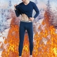 thumbnail image 2 of Men's Thermal Underwear Set Stretch Slim Fit Reversible Base Layer for Cold Weather Comfort and Warmth, 2 of 4