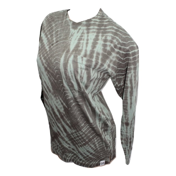 Victoria's Secret Pink Campus Pocket Crew Neck Tee Small Tie Dye Green NWT
