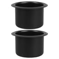 thumbnail image 1 of GOOHOCHY 2 portavasos de acero inoxidable para mesa de póker, escritorio, barcos, autocaravanas, coches y camiones, color negro., 1 of 7