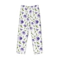 thumbnail image 6 of Uemuo Purple Chicory Pattern Men's Wide Leg Palazzo Lounge Pants with Pockets Light Weight Loose Comfy Casual Pajama Pants-Medium, 6 of 9