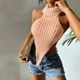 thumbnail image 4 of Birdeem Femmes Décontracté Uni Sans Manches à Col Licou Débardeur Chandail Blouse Gilet Hauts, 4 of 7