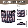 thumbnail image 2 of Haosy Navy Blue Burgundy Houndstooth Golf Mallet Putter Cover Strong Magnetic Leather Golf Club Headcover Closure, 2 of 7