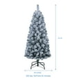 thumbnail image 3 of Naomi Home Snow Frosted Artificial Spruce Christmas Tree-Color:Green,Size:4.5 ft,Width:24", 3 of 6