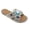 WHITE, variant on Women's Bohemian Beaded Rhinestone Flat Slide Sandals Colorful Beads Cross Strap Open Toe Summer Slippers