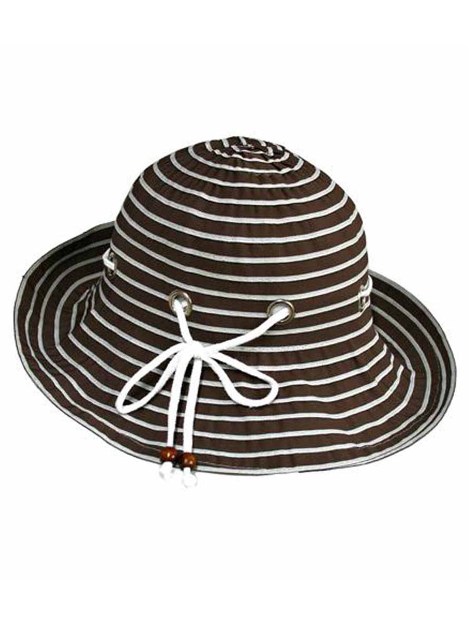 Brown Nautical Bucket Hat With Rope Hatband