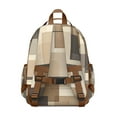 thumbnail image 3 of Brown and Grey Abstract Art Artwork Backpack for School,Cute School Bag,Schoolbag with Adjustable Shoulder Straps & Padded Back,15.25"x11.5"x5.25", 3 of 6