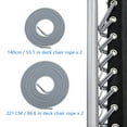 thumbnail image 4 of MasteelfCA Yardwe 4pcs Deck Chair Rope Deck Chair Accessories Chaise Longue Rope Chaise Elastic Rope (Grey), 4 of 8