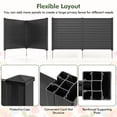 thumbnail image 4 of Topbuy 2PCS Air Conditioner Fence, Decorative Trash Can Enclosure with Stakes 48”L x 37.5”H Pool Equipment Fence Screen Black, 4 of 9