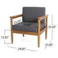 thumbnail image 4 of Magnolia Extérieur Acacia Bois 8 Places Chat Ensemble, Teck et Gris Foncé, 4 of 8