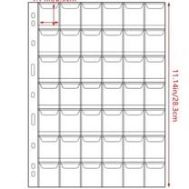 Pockets Coin Pages, 5 Sheets Pocket Inserts Collecting Sleeves for Coin, Coin Collection Storage Supplies, Coin Collection Pocket Pages for Penny, Nickel (42 Pockets)