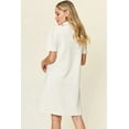 thumbnail image 2 of Women's Double Take Full Size Texture Collared Neck Short Sleeve Dress 98% Polyester 2% Spandex for daily wear, 2 of 25