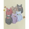 thumbnail image 3 of BemeyourBBs Baby Boy Plaid Romper Summer Round Neck Sleeveless Jumpsuits, 3 of 9