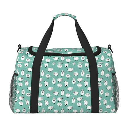 Kdxio Cute Sheeps Travel Duffel Bag Gym Bag Weekender Travel Bag Gym Bag for Women &Men Airplane Travel Essentials for Flying