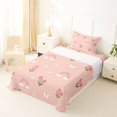 thumbnail image 3 of Manfei Cute Tulip Twin Sheets, Butterfly Rainbow Bedding, Pink, 3pcs, 1 Flat Sheet, 1 Fitted Sheet and 1 Pillowcase, 3 of 6