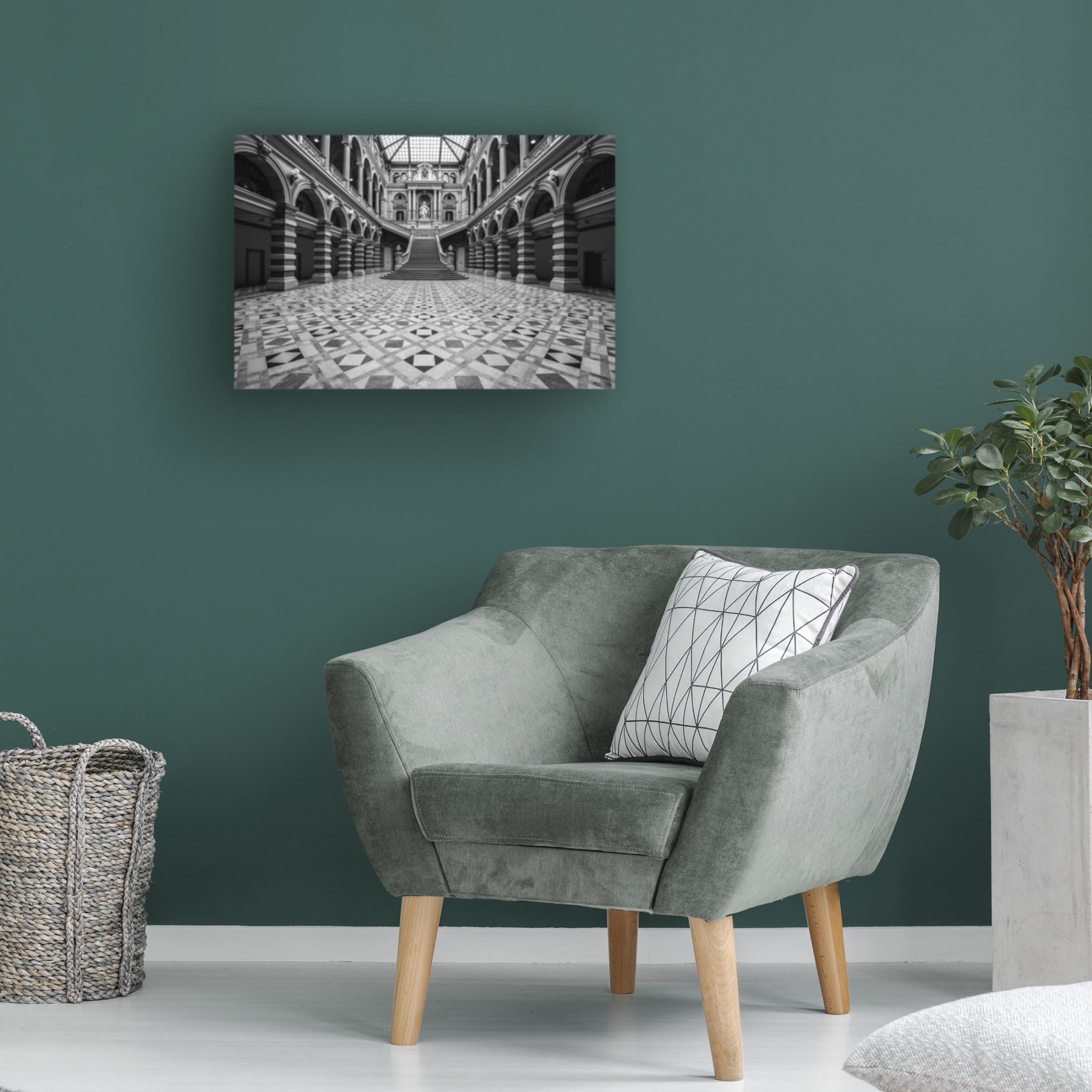 Canvas Wall Art - Renata Lacina 'Justice Palace' Wall Art for Living Room, Bedroom, or Office Décor by Trademark Fine Art - 19 x 12 Inches