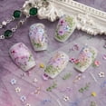 thumbnail image 2 of Flower Nail Stickers for Nail Art - Flowers Nail Art Stickers Summer Floral Leaf Plant 5D Embossed Nail Decals Self-Adhesive Nails Supply Manicure Sliders Flower Stickers for Nails Decoration, 2 of 7