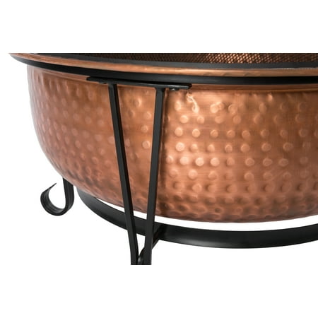 Fire Sense - Palermo Wood Burning Fire Pit - Copper