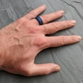 thumbnail image 6 of Metal Blue Step Edge Breathable Silicone Ring for Men 9mm Bandwidth, 6 of 7