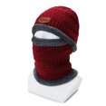 thumbnail image 1 of 2 uds gorro de punto cálido de invierno bufanda gorros de terciopelo para exteriores (rojo vino) Likrtyny Deportes al aire libre Salida diaria Juego de fiesta, 1 of 8