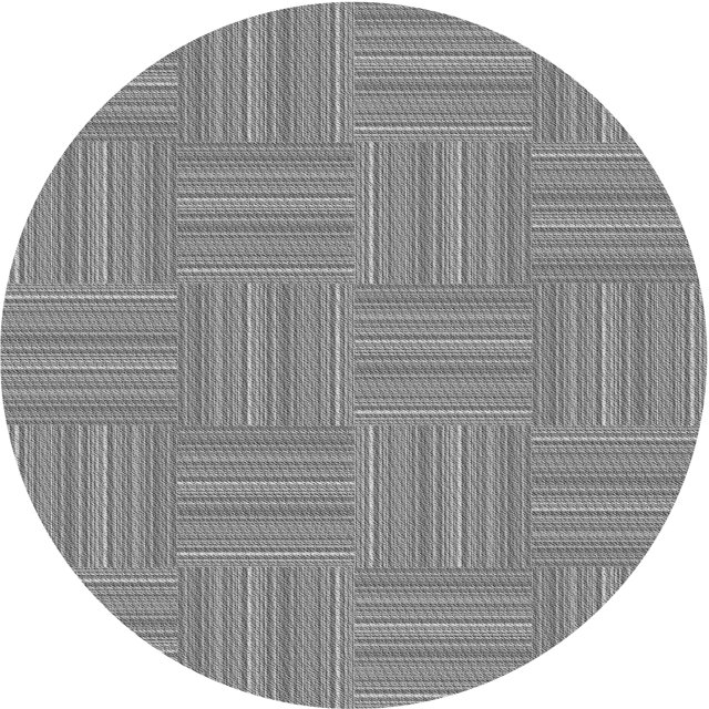 Ahgly Company Tapis Rond Lavable en Machine Intérieur Transitionnel Gris Fumé, 5 Pieds Rond