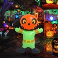 thumbnail image 1 of Soporte inflable de calabaza para Halloween, soporte inflable de PVC con forma de cabeza de calabaza y diablo., 1 of 5