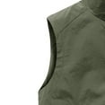 thumbnail image 3 of HOOMEUMY Mens Cargo Vest Sleeveless Clothes Fashion 2025 Trendy Classic Solid Coat Stand Collar Jacket Pockets Design Casual Workout Green L, 3 of 3
