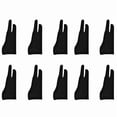 thumbnail image 2 of Paquete de 10 Guantes de Artista para Tableta Guante de Dibujo Digital Guante de Rechazo de Palma Gruesa Con Dos Dedos para Almohadilla Gráfica (M), 2 of 5
