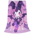 thumbnail image 4 of Kuromi Cartoon Printing Throw Blanket, All Seasons Flannel Fleece Blanket, Soft & Warm Plush Blankets for Couch Sofa Bed Camping Travel, 40"x30", 4 of 9