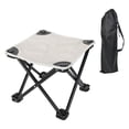 thumbnail image 2 of Taburete Plegable Zulema Blanco Asiento Resistente al Desgaste Taburete Plegable para Acampar Reposapiés Plegable, 2 of 8
