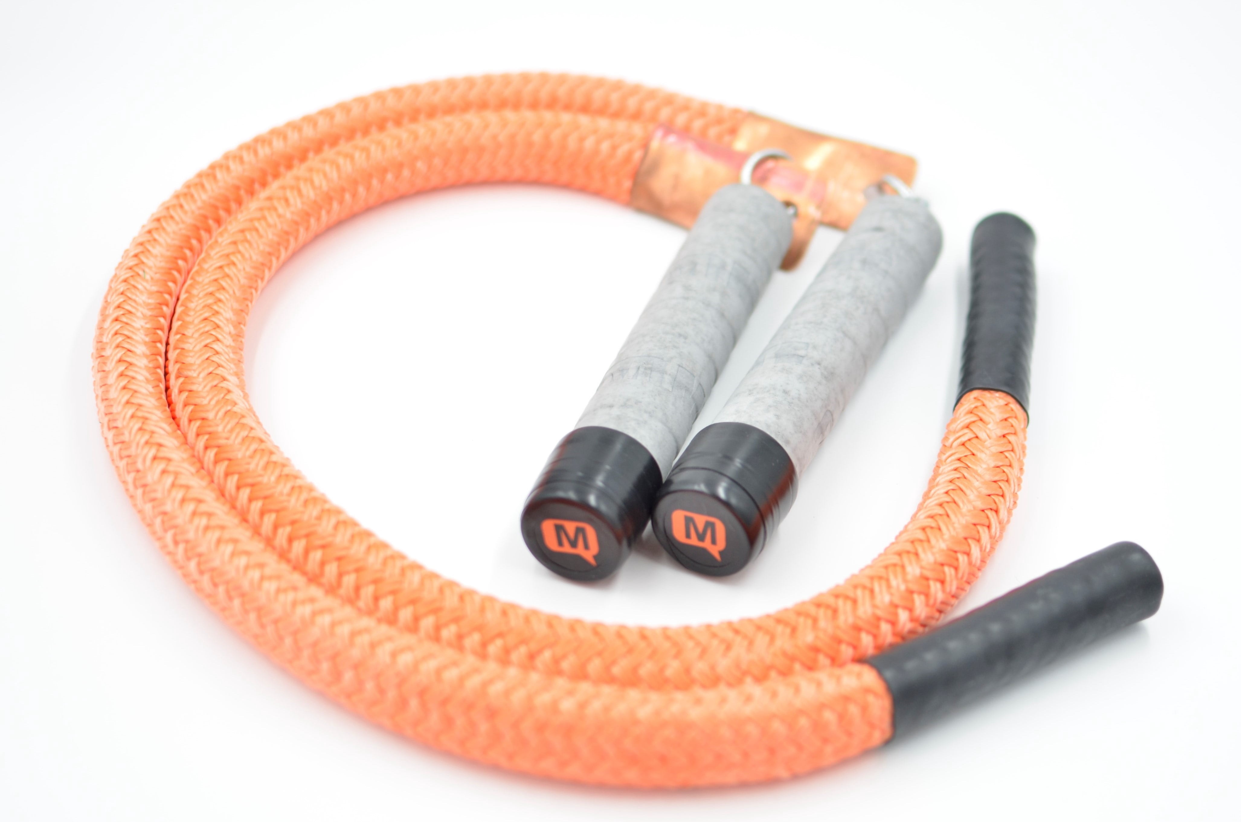 Mute Sports Equipment COMBO of Bull Split Ropes® & Grasping Cuffs. A Grip Aid Tool and Seated Jump Rope