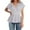 Beige, variant on Blouses for Women Short Sleeve Basic Solid Color Shirts Loose Fit Fall Tops