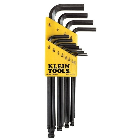 

Klein Tools BLK12 - 12-Piece L-Style Ball-End Hex-Key Caddy Set-Standard