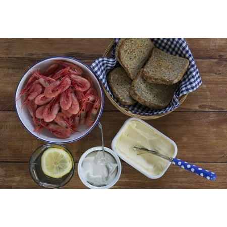 - Canvas Print Mussels Dinner Lemon Summer Shrimp Fish Seafood Stretched Canvas 10 x 14