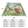 thumbnail image 3 of Pofeuu Watercolor African Animals Wildlife Print Ultra-Soft Micro Fleece Blanket,for Bed Or Sofa,All Season Throw Blankets Flannel Blanket-50"x40", 3 of 7