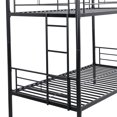 thumbnail image 5 of Twin Size Bunk Bed, Metal Daybed Trundle Frame Set, Modern Style Metal Frame with Sturdy and Durable Vertical Ladder, Child, Living Room, Bedroom Room, Black, 5 of 7