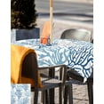 thumbnail image 5 of Lsrtoss Outdoor Tablecloth with Umbrella Hole & Zipper, Navy Blue Coral Coastal Square Tablecloth 54x54 Inch, Summer Beach Seaside Nautical Patio Table Cover Waterproof Table Cloth for Picnic/Party, 5 of 7
