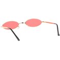 thumbnail image 4 of Extreme Small Oval Sunglasses Color Tinted Flat Lens 51mm (Gold / Red), 4 of 4