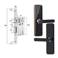 thumbnail image 1 of Door Lock, Tuya Electronic Smart Door Lock With Biometric Fingerprint / Smart Card / Password / Key Unlock/ USB Emergency Charge ,Easy to Install, 1 of 5