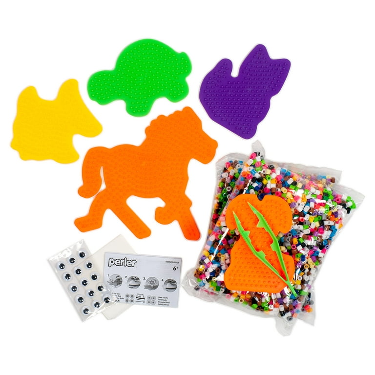 20 Pieces 5mm Fuse Beads Pegboards Clear Animal Shape Plastic Pegboards  Craft Tray with 20 Pieces Colorful Cards for Kids DIY Craft Beads