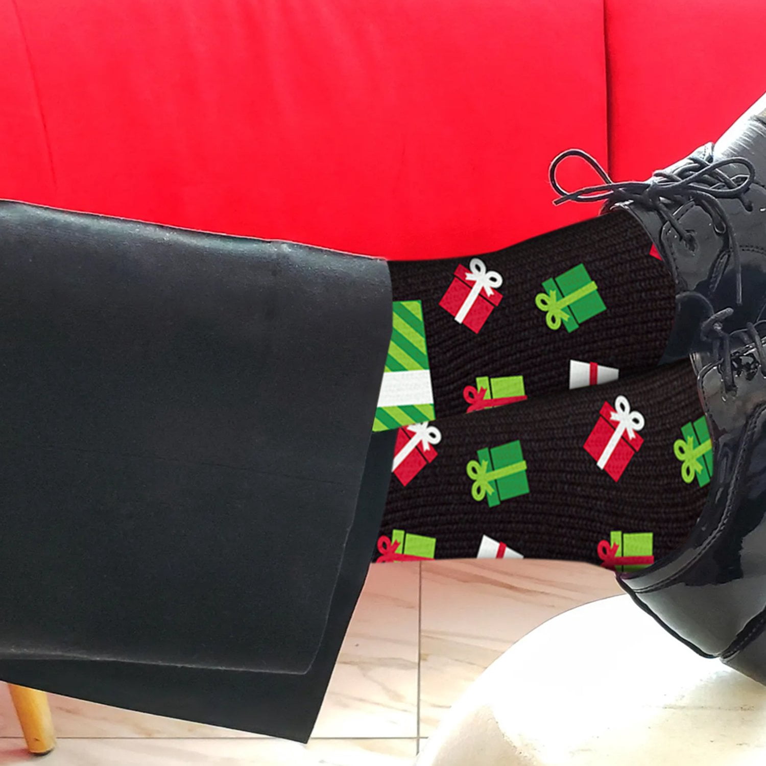 Holiday Compression Socks - Knee High Performance Socks for Running, Athletics, Travel, and Pregnancy - Improved Circulation & Support for Men and Women - 3 Pair