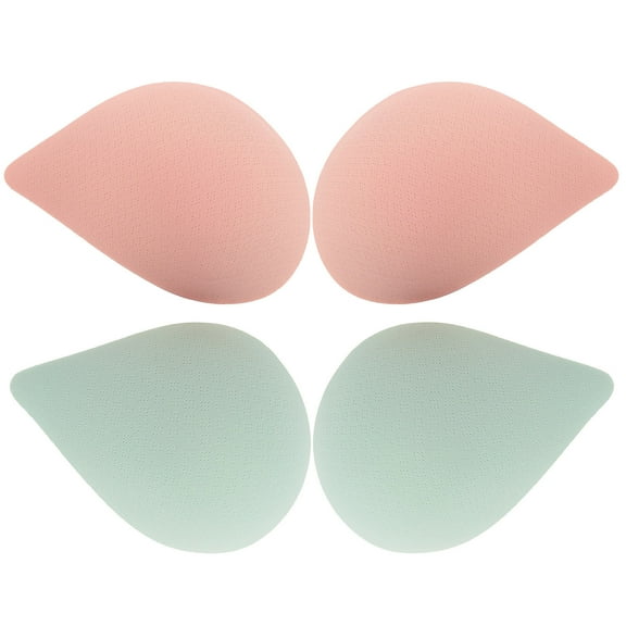 ifundom 2 Pairs Assorted Color Latex Bra Pads Inserts for Women, Thick, Breathable, Comfortable and Reusable