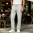 thumbnail image 2 of Puntoco Men's Quick Dry Straight Athletic Pants Elastic Waist Summer Loose Casual Trousers, Outdoor Pants for Men Khaki XL, 2 of 5