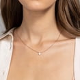 thumbnail image 2 of Collar PAVOI Chapado en Oro Blanco 14K con Ópalo Azul Redondo, 2 of 5