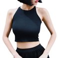 thumbnail image 5 of ZUARFY Women Casual Bandage Sleeveless Tank Slim Short Tops Solid Bodycon Summer Blouse, 5 of 15