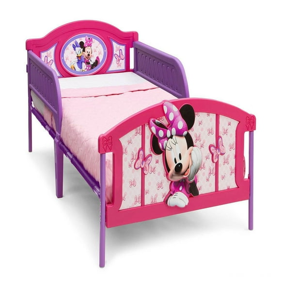 Delta Children Disney Minnie Mouse Transitional Twin Bed with Guard Rails